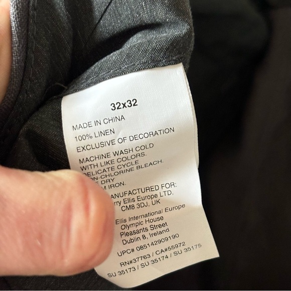 Cubavera Men’s Linen Slim Straight Dress Pant Gray 32x32 New Lightweight - Picture 9 of 9